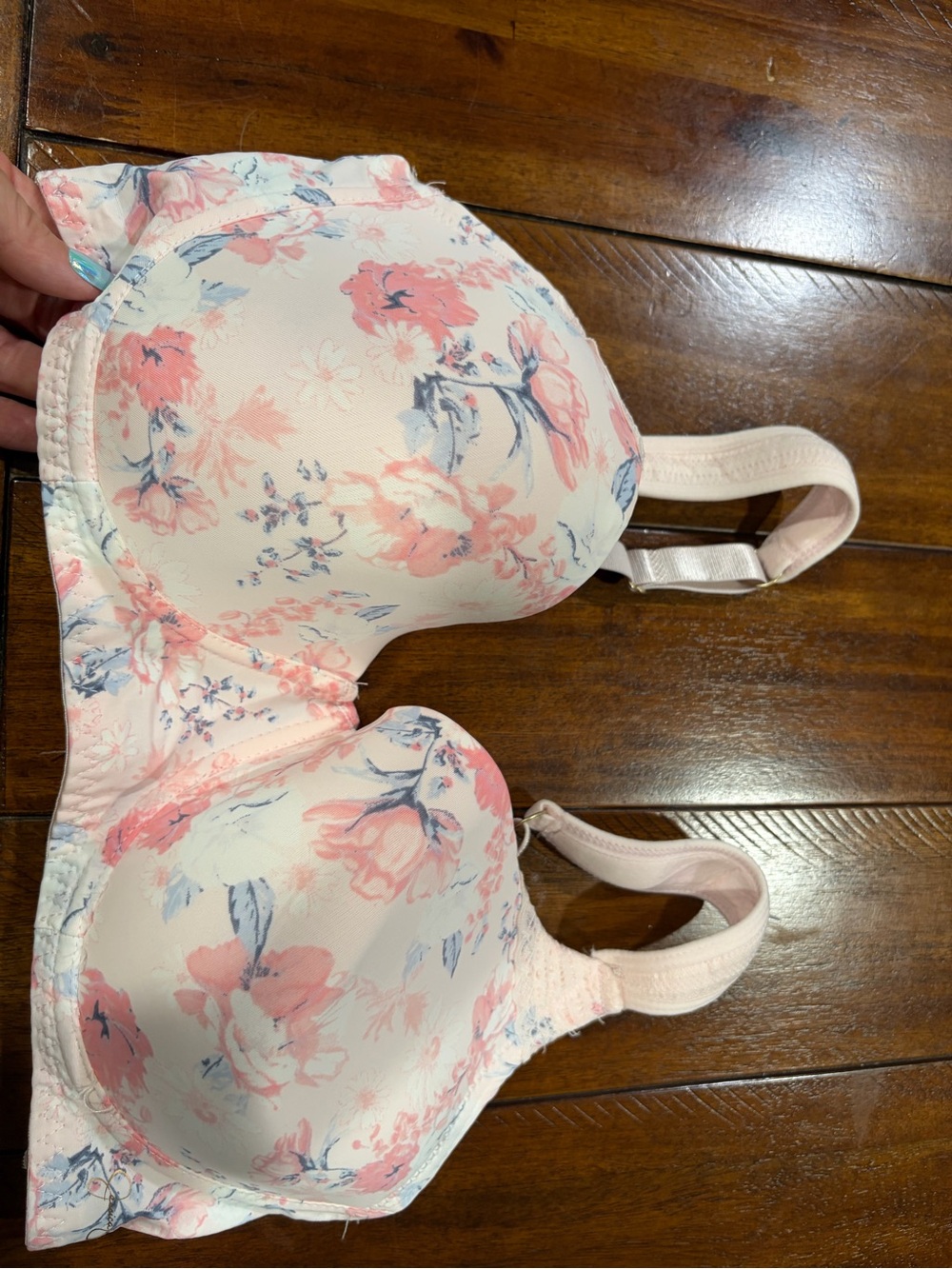 Floral Pink Underwire T-Shirt Bra